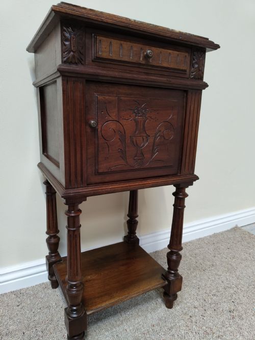 ANTIQUE BEDSIDE CABINET - ADDITIONAL PHOTO 1