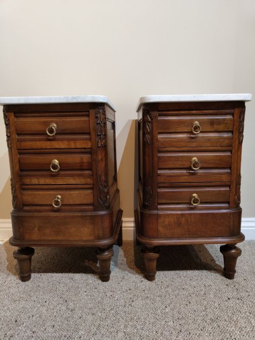 antique pair of bedside cabinet - CATEGORY: ANTIQUE CUPBOARDS - DATED 1920