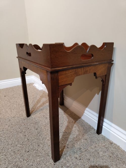 ANTIQUE TRAY TOP TABLE - ADDITIONAL PHOTO 3