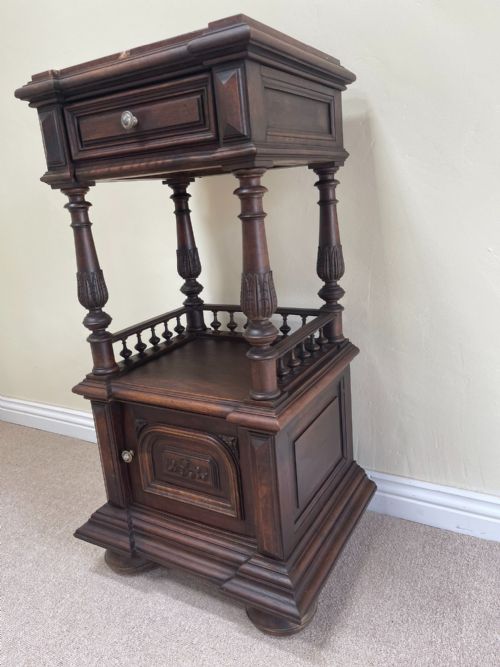 ANTIQUE BEDSIDE CABINET - ADDITIONAL PHOTO 7