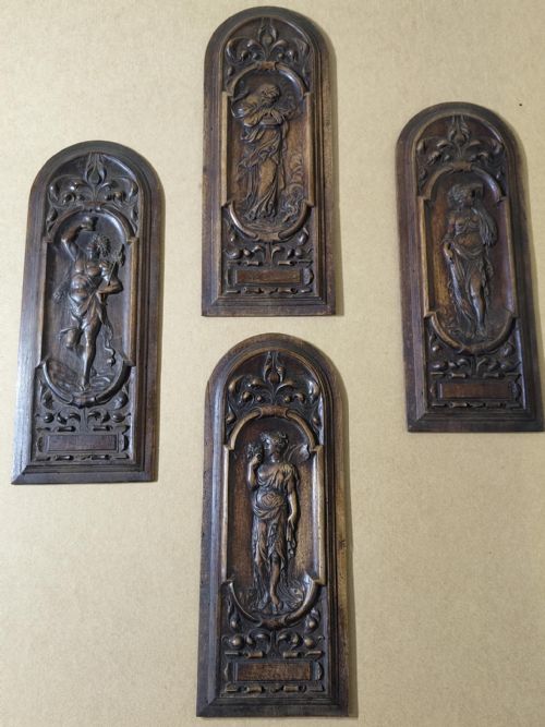 antique carved panels - CATEGORY: ANTIQUE MISCELLANEOUS - DATED 19TH CENTURY