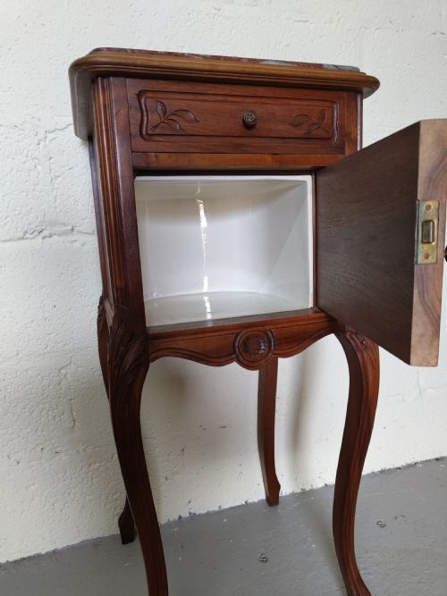 ANTIQUE BEDSIDE CABINET - ADDITIONAL PHOTO 1