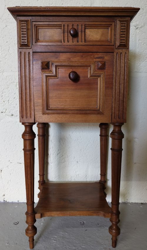 ANTIQUE FRENCH BEDSIDE CABINET - ADDITIONAL PHOTO 3