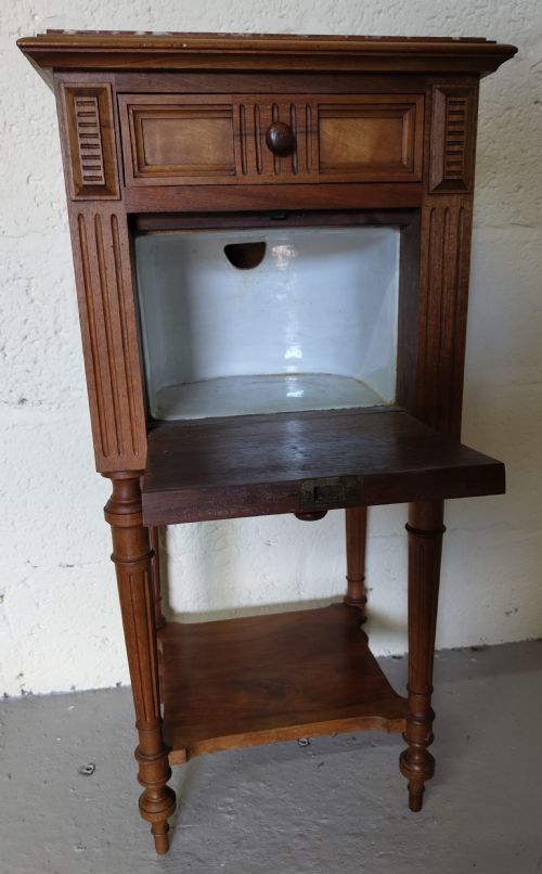 ANTIQUE FRENCH BEDSIDE CABINET - ADDITIONAL PHOTO 4