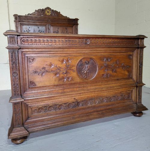 antique double bed - CATEGORY: ANTIQUE BEDS - DATED 1900