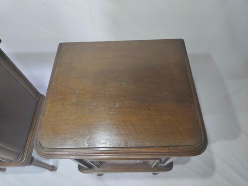 ANTIQUE PAIR OF BEDSIDE CABINETS - ADDITIONAL PHOTO 1