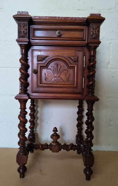ANTIQUE FRENCH BEDSIDE CABINET - ADDITIONAL PHOTO 10