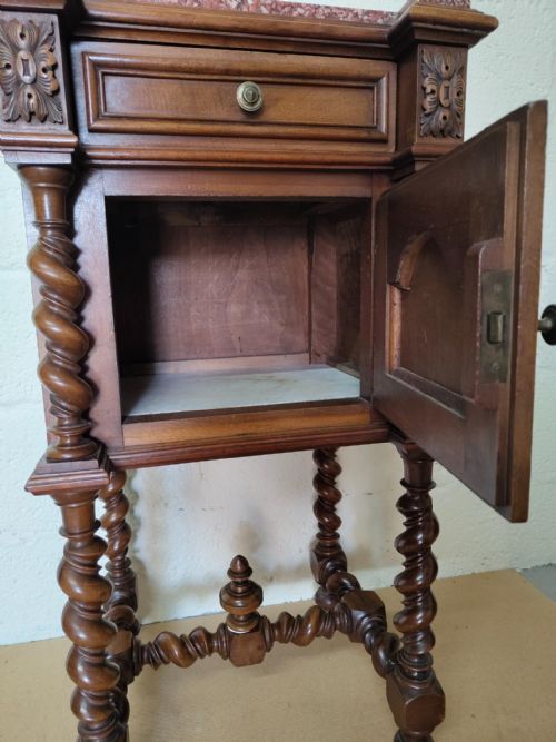 ANTIQUE FRENCH BEDSIDE CABINET - ADDITIONAL PHOTO 13