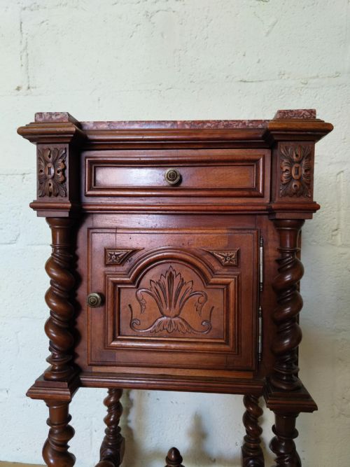 ANTIQUE FRENCH BEDSIDE CABINET - ADDITIONAL PHOTO 16