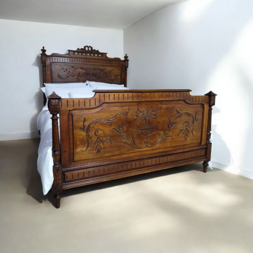 antique double bed - CATEGORY: ANTIQUE BEDS - DATED 1890