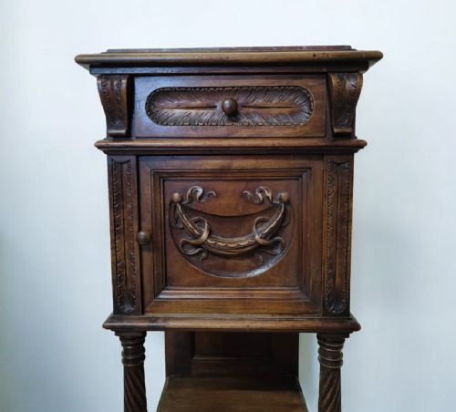 ANTIQUE BEDSIDE CABINET - ADDITIONAL PHOTO 1