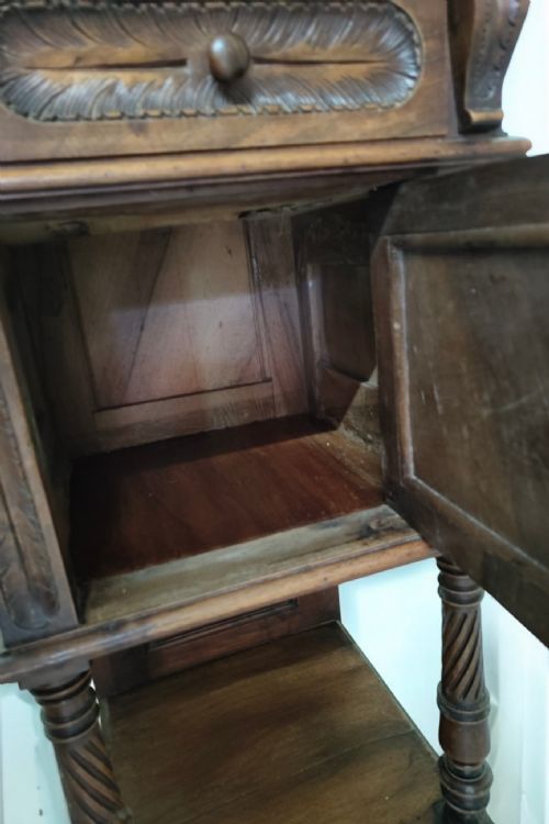 ANTIQUE BEDSIDE CABINET - ADDITIONAL PHOTO 2