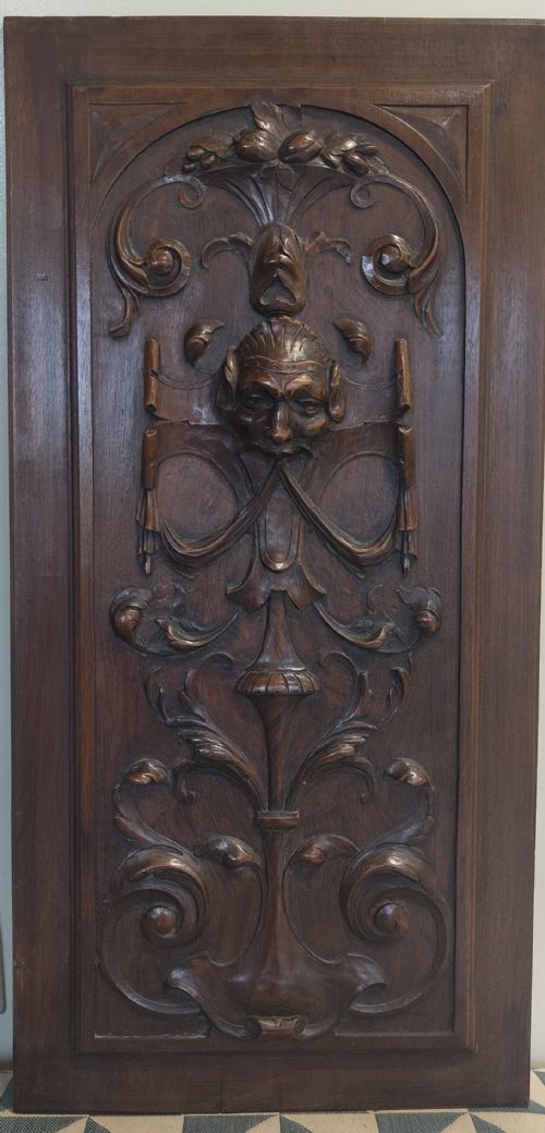 antique carved panel - CATEGORY: ANTIQUE MISCELLANEOUS - DATED 1900