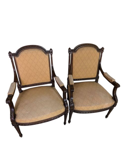 PAIR OF ANTIQUE ARMCHAIRS - ADDITIONAL PHOTO 1
