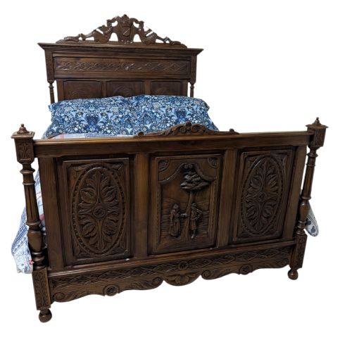 ANTIQUE DOUBLE BED - ADDITIONAL PHOTO 6