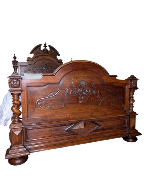 antique king sized bed - CATEGORY: ANTIQUE BEDS - DATED 1860