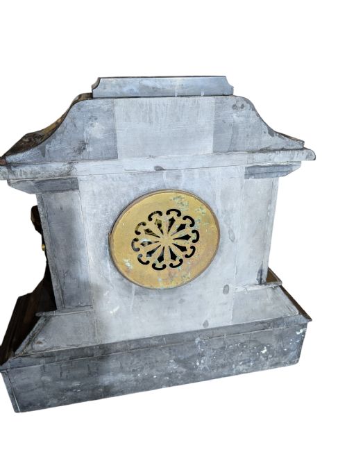 ANTIQUE MARBLE MANTEL CLOCK - ADDITIONAL PHOTO 8