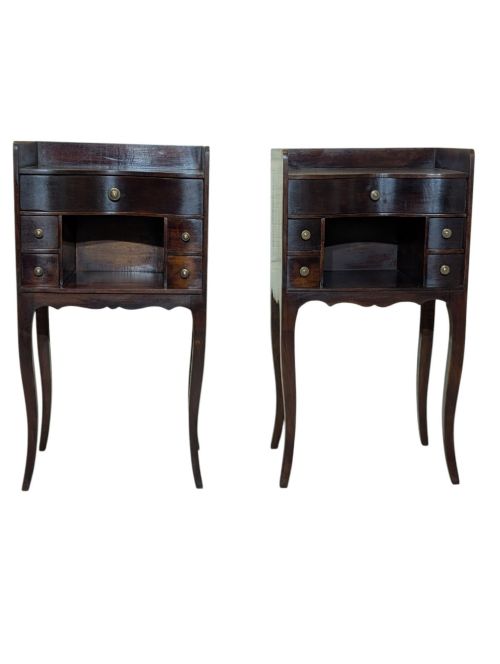 fig 1. Antique Pair of bedside cabinets