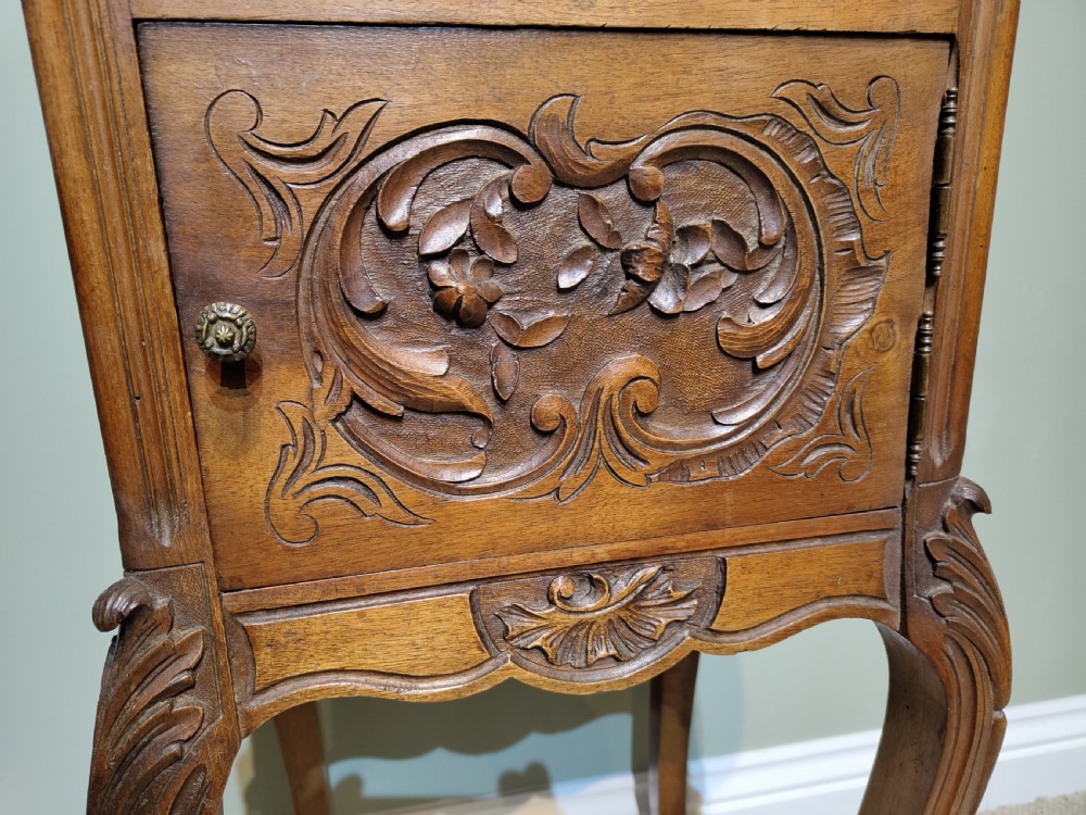 Antique French Louis XV Style Bedside Cabinet View VI