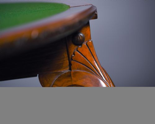 fig 3. Walnut Demi lune fold over card table
