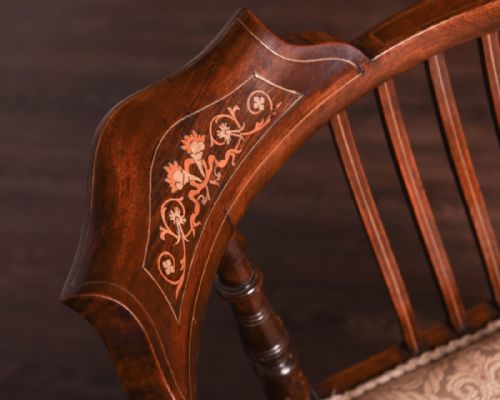 fig 1. Edwardian inlaid mahogany corner chair