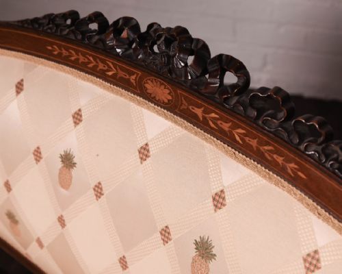fig 1. Edwardian inlaid mahogany parlour sofa