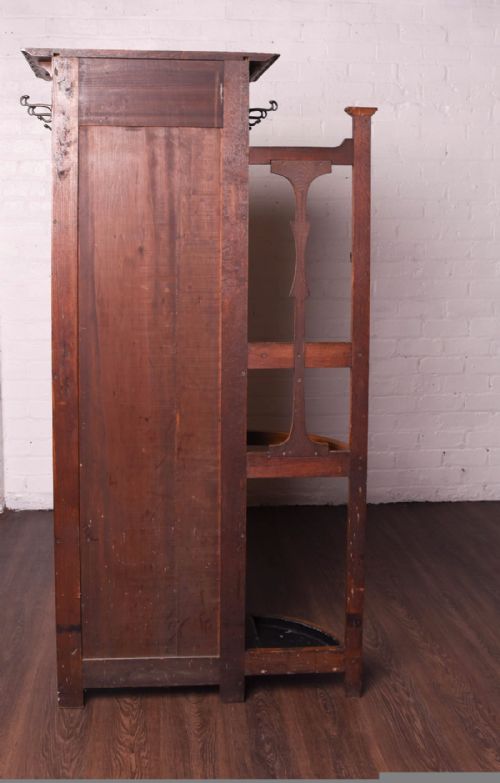 fig 1. Carved oak hall stand 