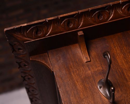fig 3. Carved oak hall stand 