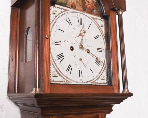 fig 1. Scottish Mahogany 8 Day Longcase Grandfather Clock