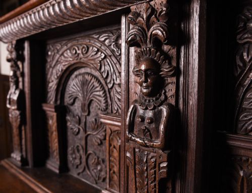 fig 2. Heavily Carved Oak Side Cabinet