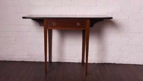 fig 2. Mahogany drop leaf Pembroke table of small proportions