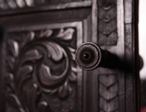 fig 1. Victorian Heavily carved oak hallstand