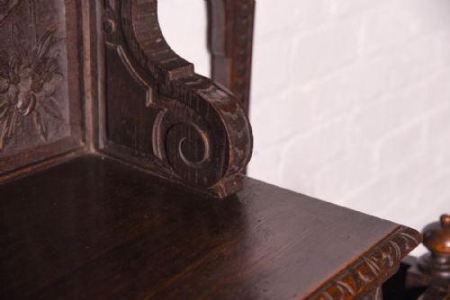 fig 2. Victorian Heavily carved oak hallstand