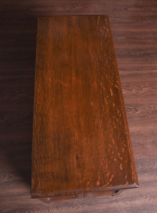 fig 1. oak panelled blanket box