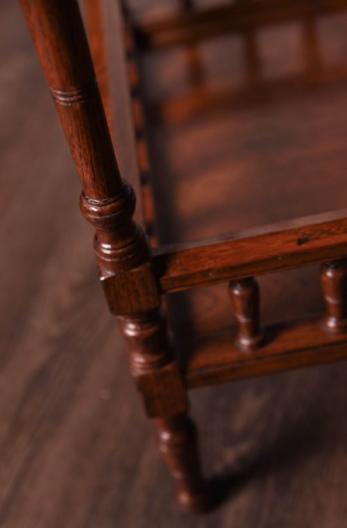 fig 1. Edwardian oak hexagonal occasional window table