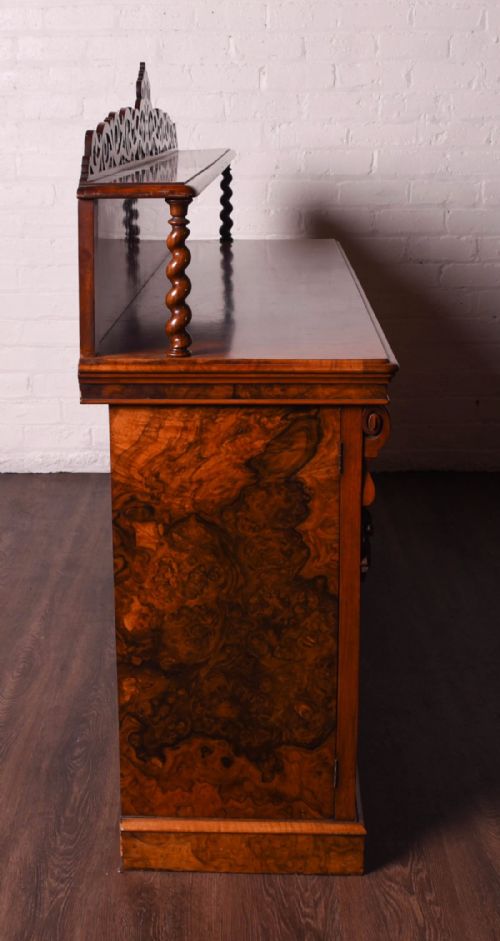 fig 1. Victorian burr walnut low bookcase 
