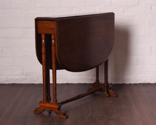 Small Victorian Mahogany Drop Leaf Sutherland Table