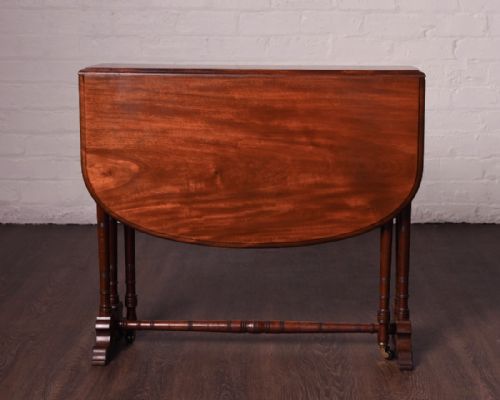 fig 2. Small Victorian mahogany drop leaf Sutherland table