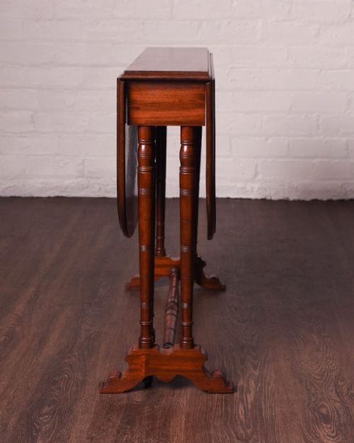 fig 3. Small Victorian mahogany drop leaf Sutherland table