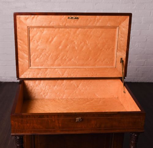 fig 3. Scottish Mahogany inlaid davenport desk by Morrison of Edinburgh