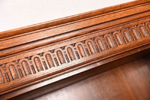 fig 2. Oak two door Barley twist bookcase cabinet