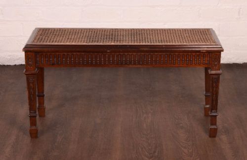 Edwardian Mahogany Bergere Stool