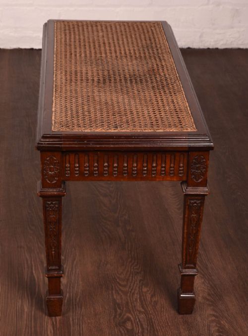 fig 1. Edwardian mahogany bergere stool