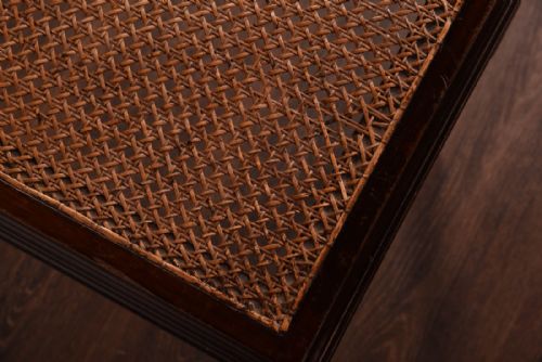 fig 3. Edwardian mahogany bergere stool