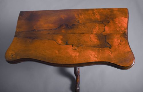fig 1. Victorian rosewood fold over card table 