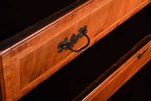fig 3. Figured Walnut 3 drawer chest of drawers