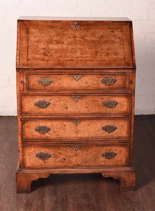 Small Antique Walnut Writing Bureau