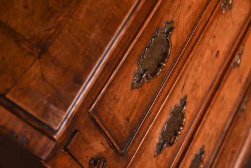 fig 3.  small antique Walnut writing bureau 