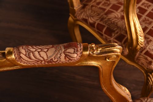 fig 3. pair of gilt wood arm chairs