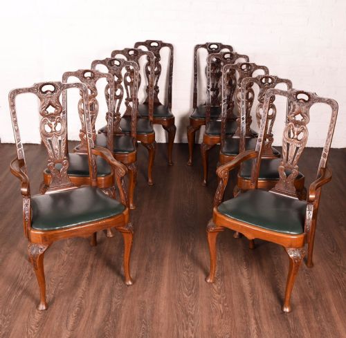 Superb Set of 10 High Back Chairs